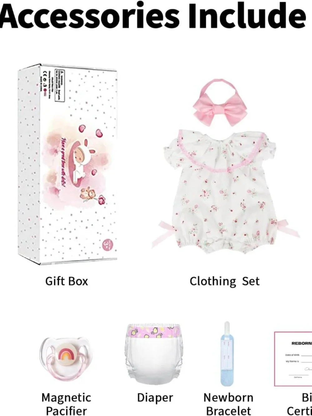 Reborn Baby Dolls - 20 Inch Lifelike Newborn Baby Girl with Full Vinyl Body - Picture 5 of 6